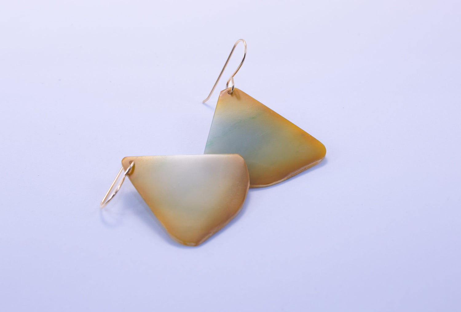 Handcrafted Guatemalan Jadeite Earrings – Blue and Orange Artisan Gemstone Dangles