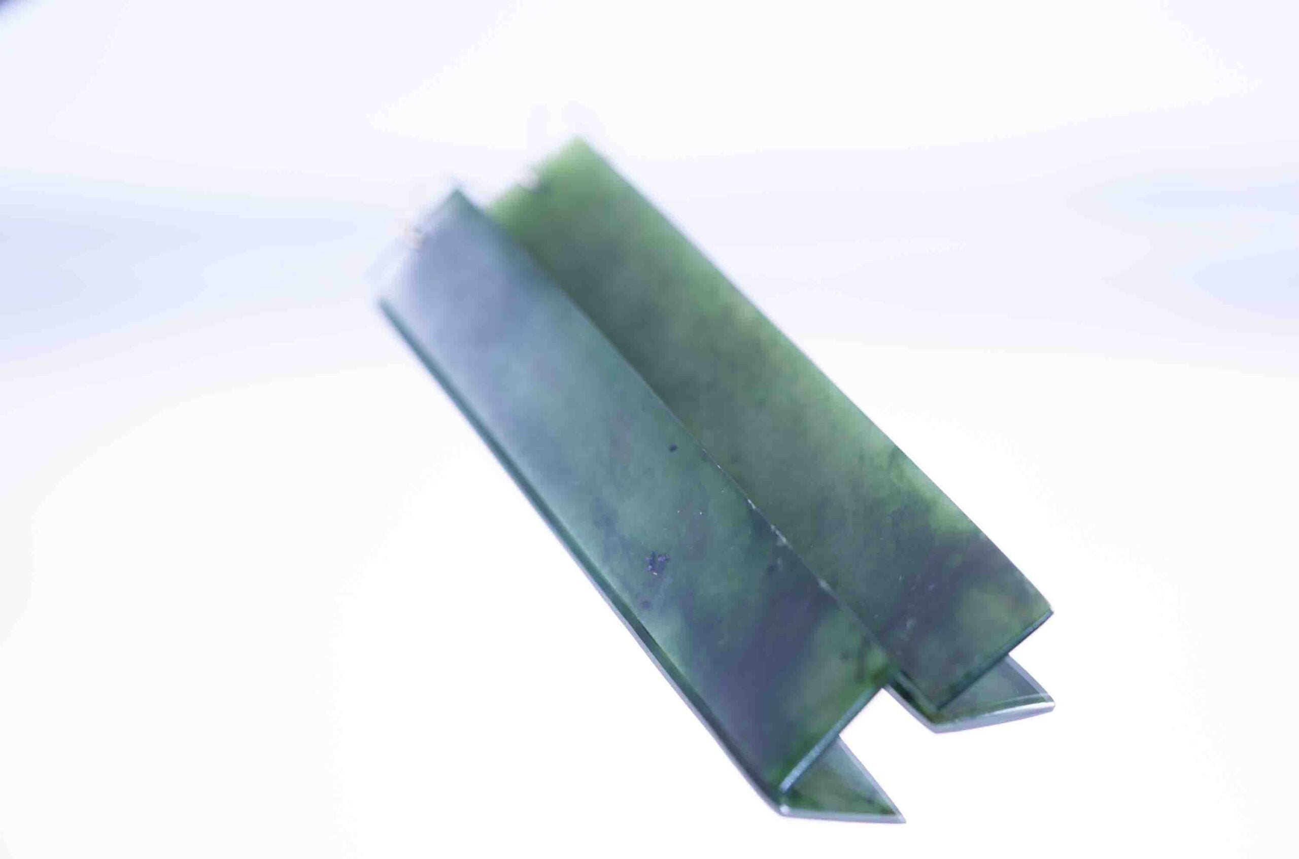 Washington Green Jade Long Rectangle Dangle Earrings