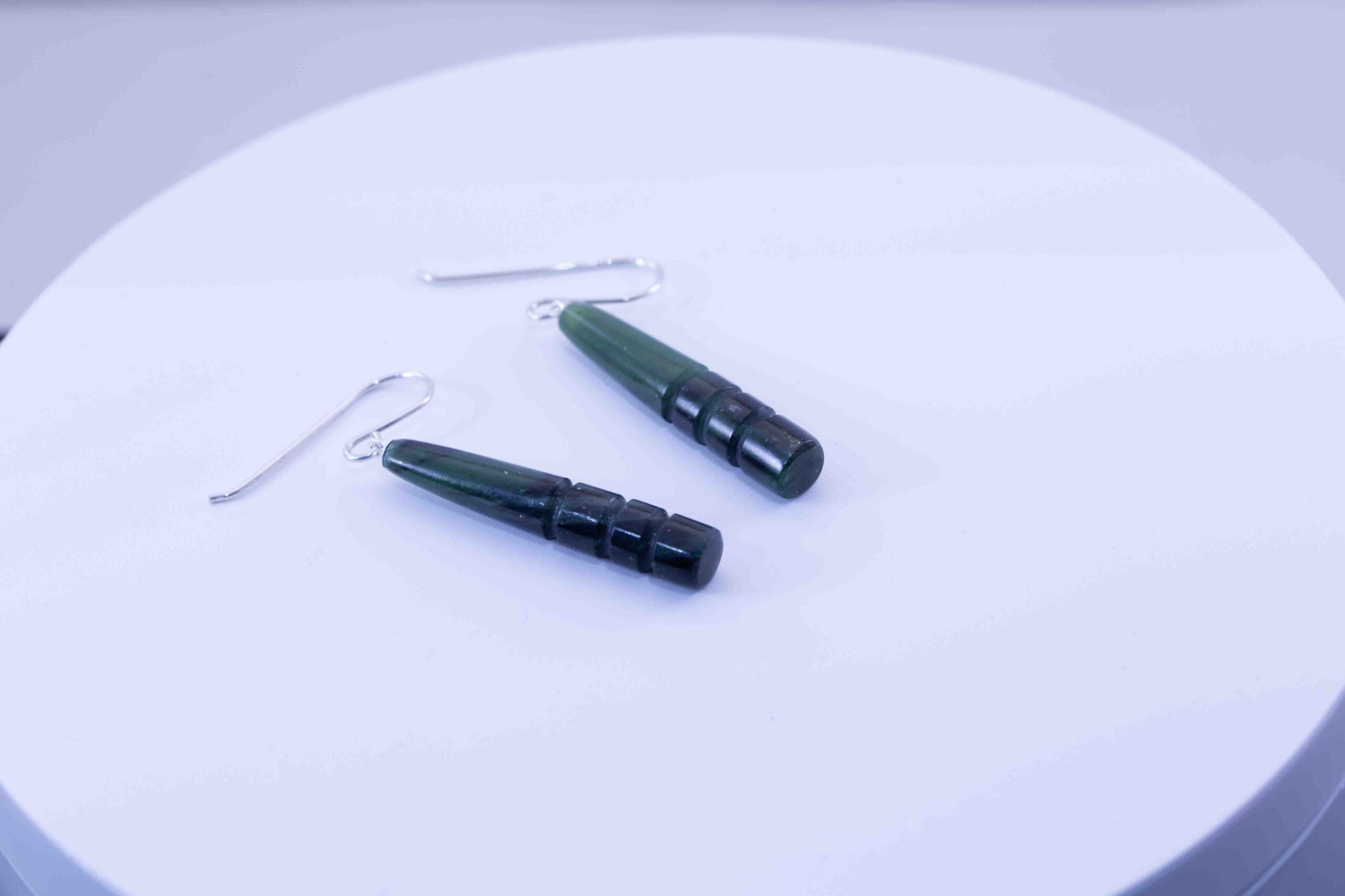 Yukon Green Jade Drop Dangle Earrings| .925 Silver Ear-Wires