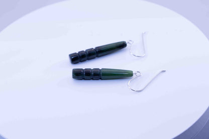 Yukon Green Jade Drop Dangle Earrings| .925 Silver Ear-Wires