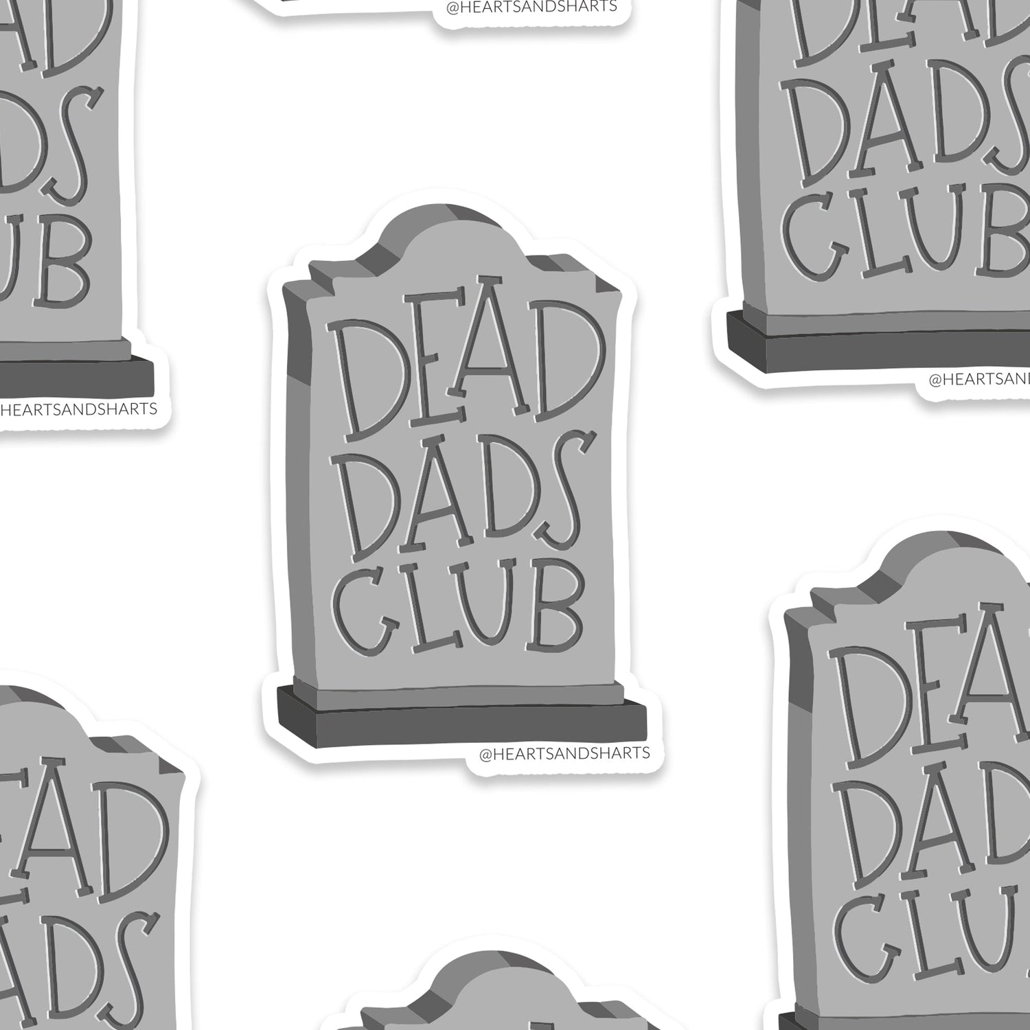 DADS CLUB ILLUSTRATED 3X3 VINYL STICKER