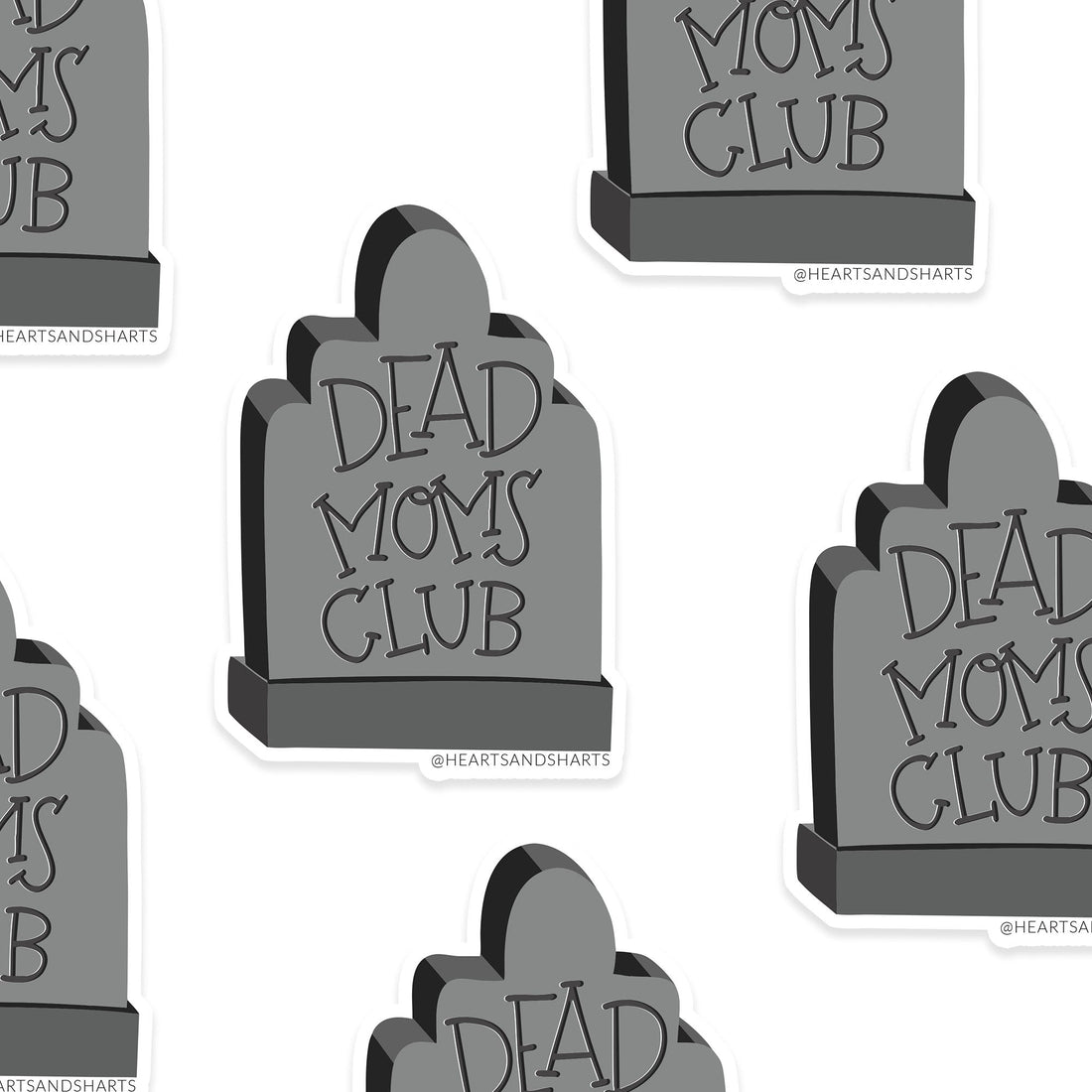 MOMS CLUB 3X3 ILLUSTRATED VINYL STICKER