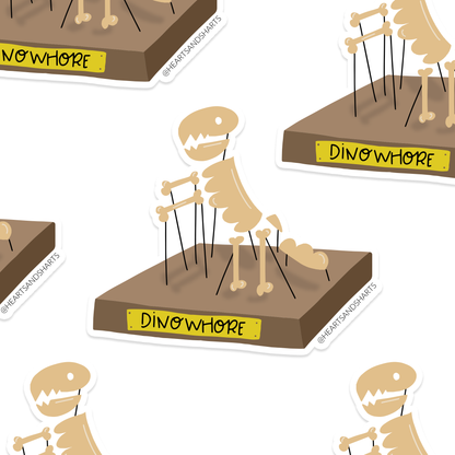 DINO ILLUSTRATED 3X3 VINYL STICKER