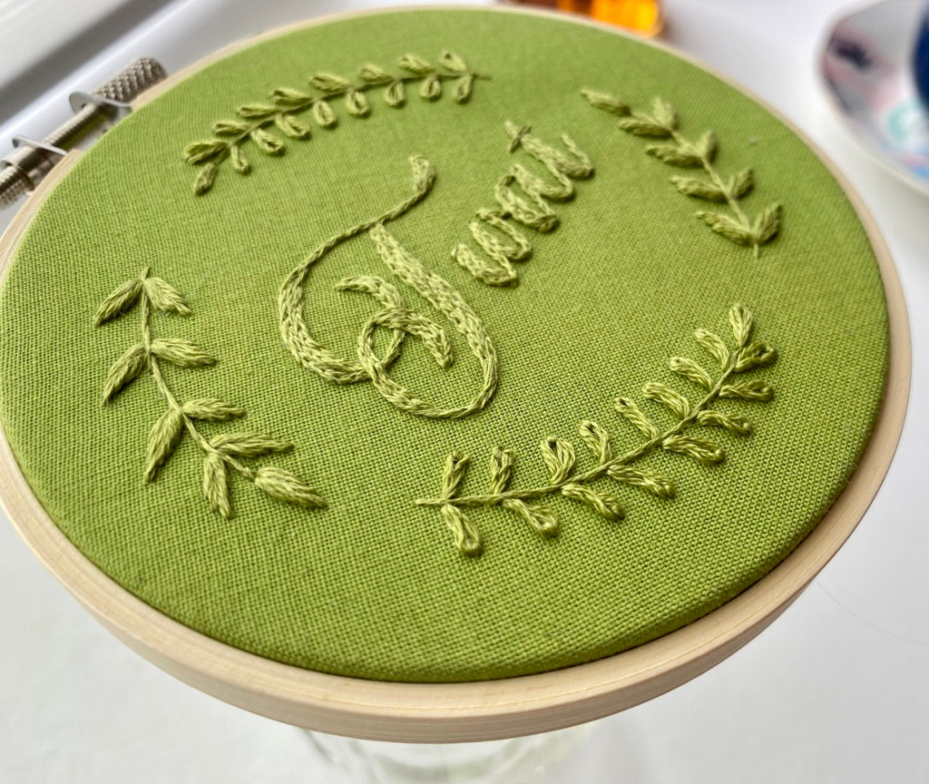 Twat monochrome embroidery // PDF Pattern Download 4" Hoop