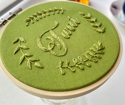 Twat monochrome embroidery // PDF Pattern Download 4" Hoop