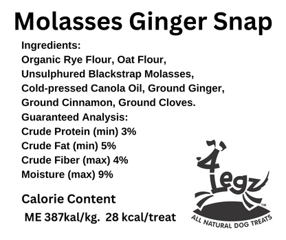 Molasses Ginger Snap Dog Treats for Happy, Healthy Pets