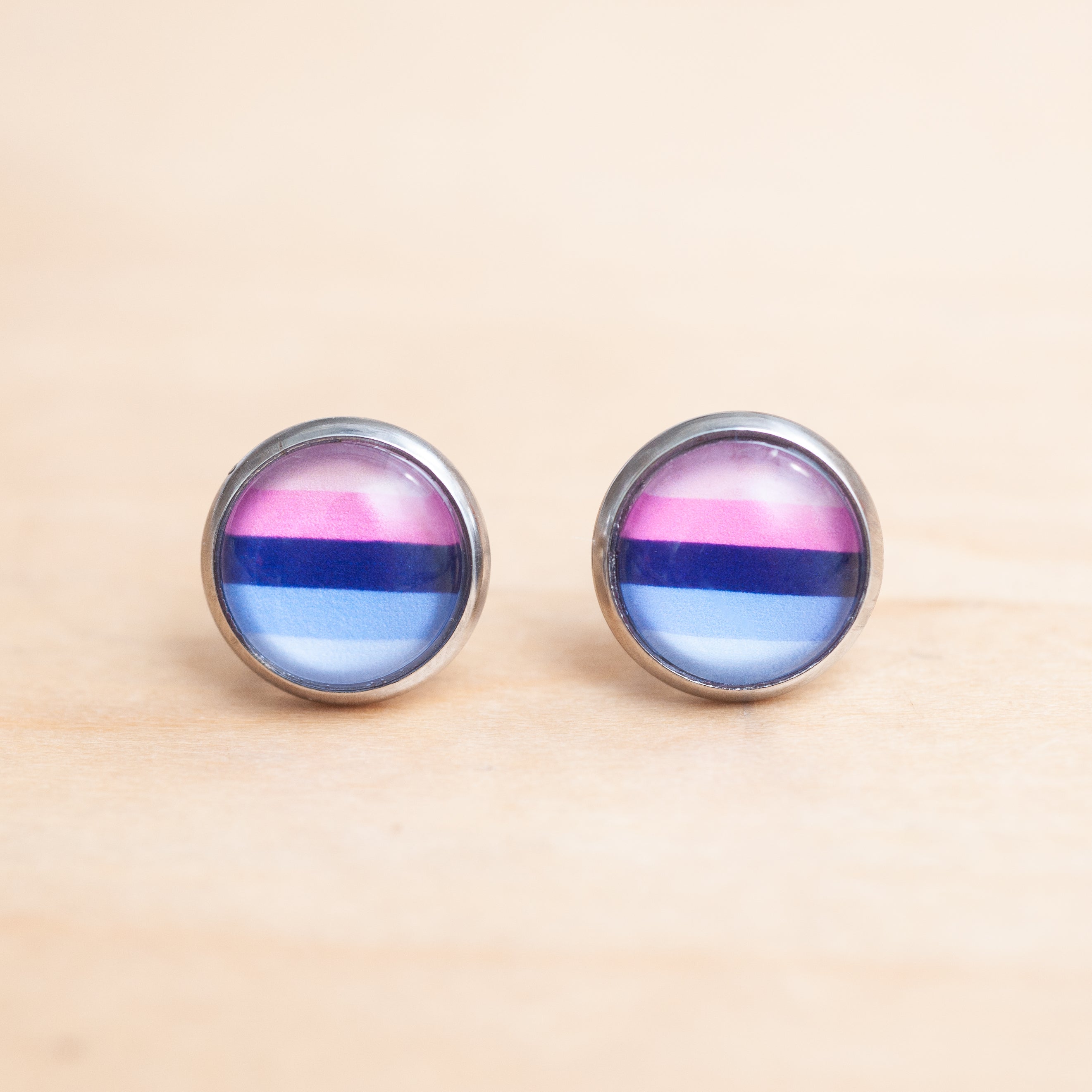 Omnisexual flag pride earrings - stud or dangle