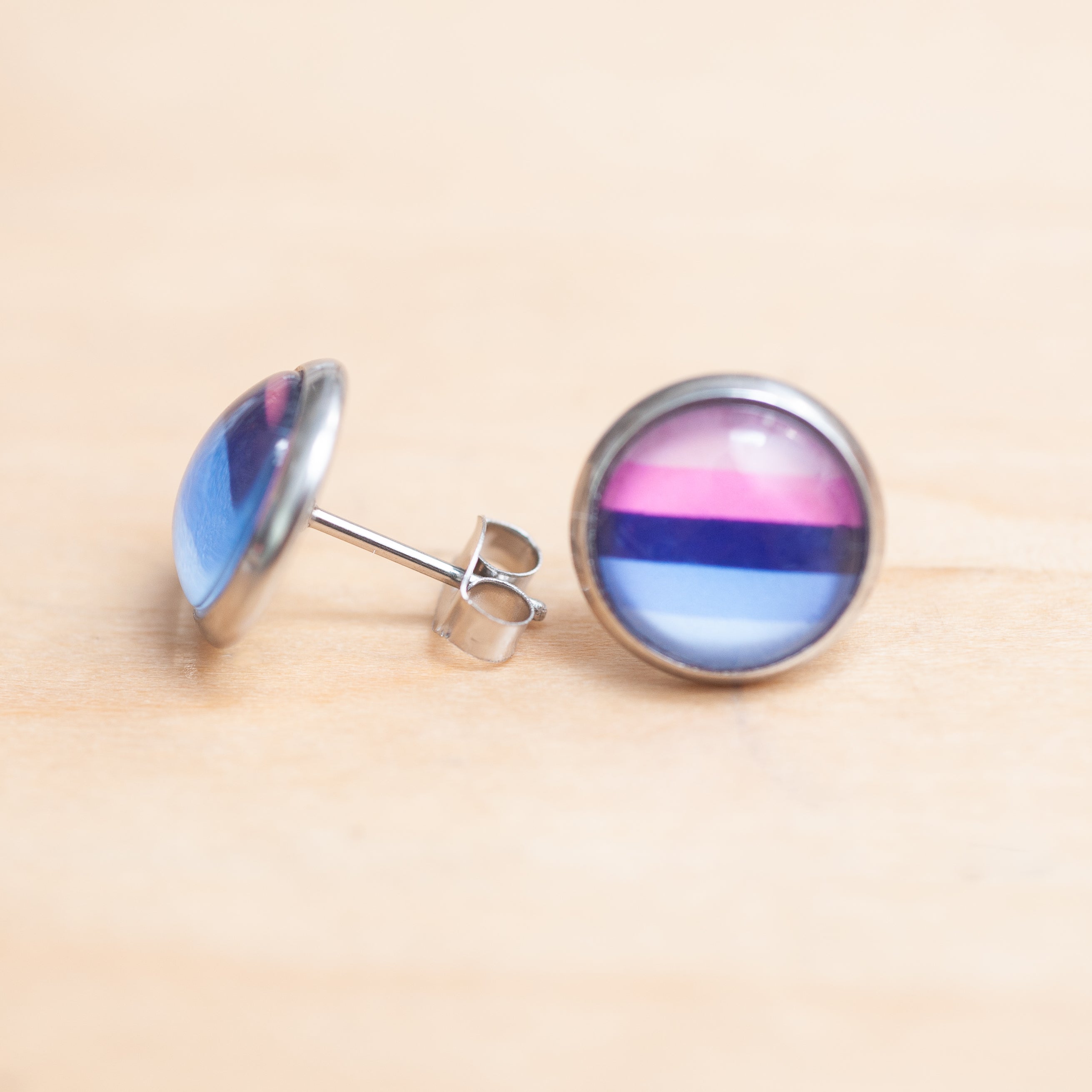 Omnisexual flag pride earrings - stud or dangle