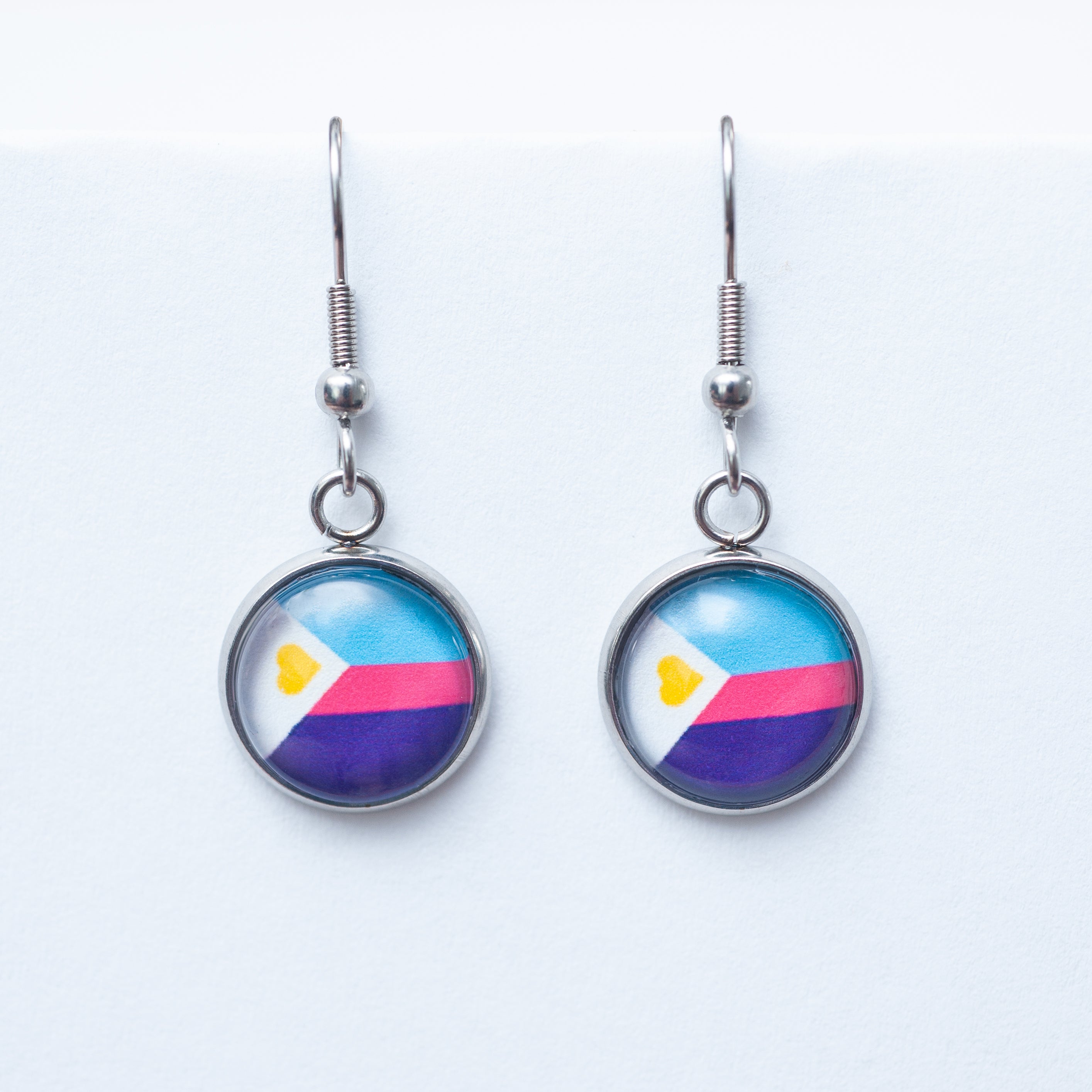 Polyamory flag pride earrings - stud or dangle