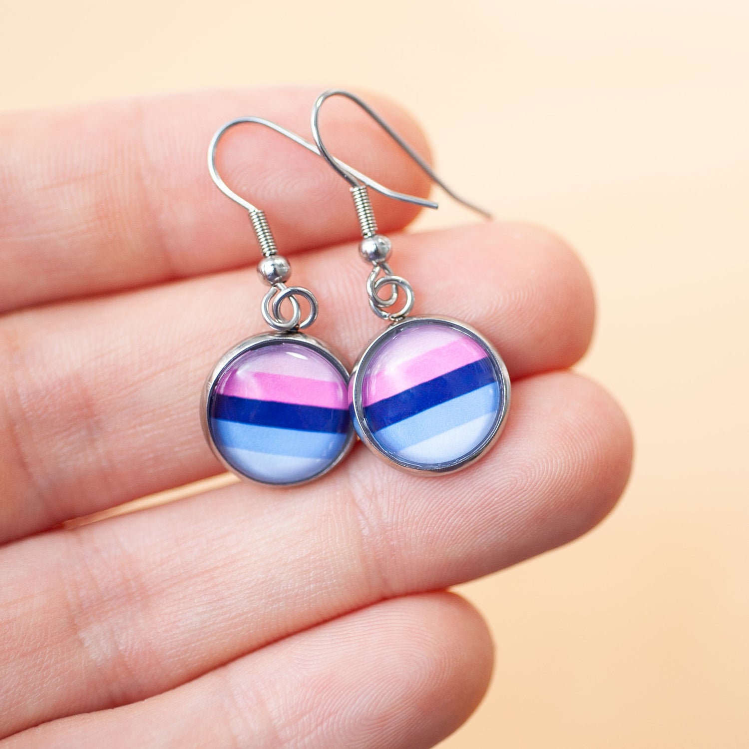 Omnisexual flag pride earrings - stud or dangle