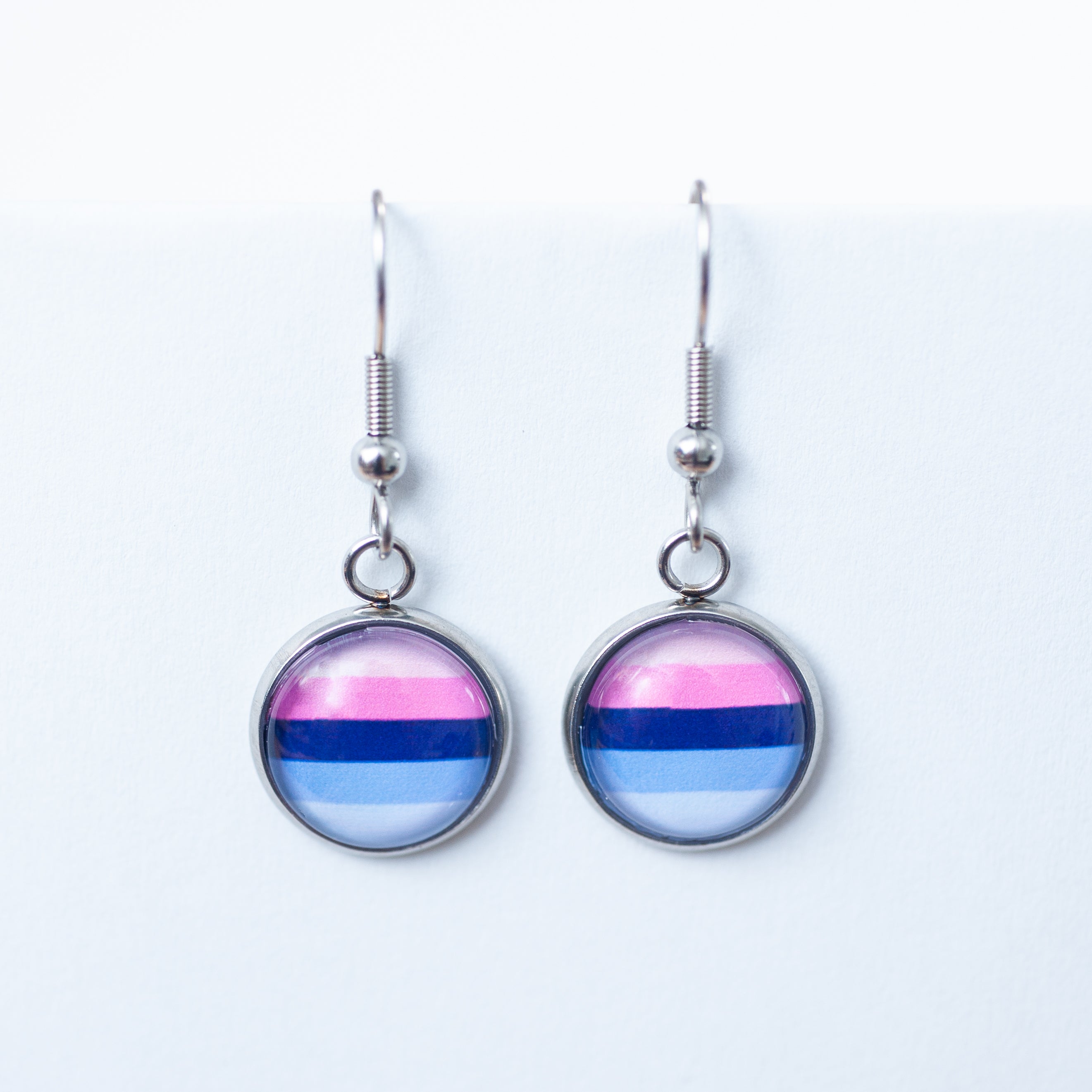Omnisexual flag pride earrings - stud or dangle