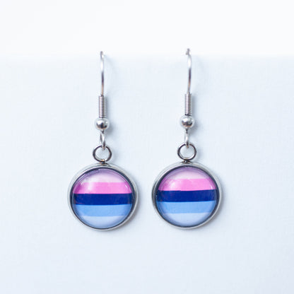 Omnisexual flag pride earrings - stud or dangle