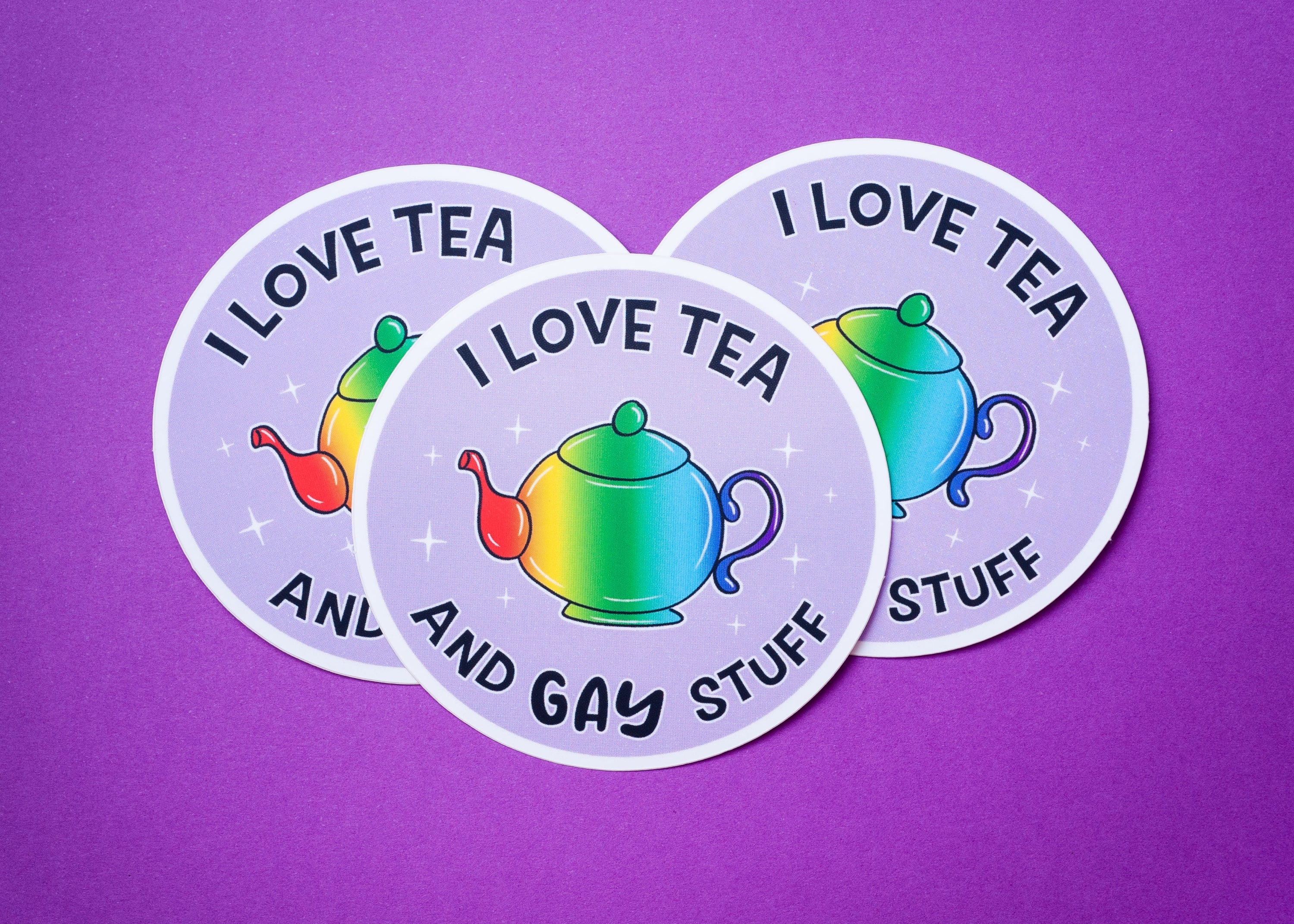I Love Tea &amp; Gay Stuff sticker