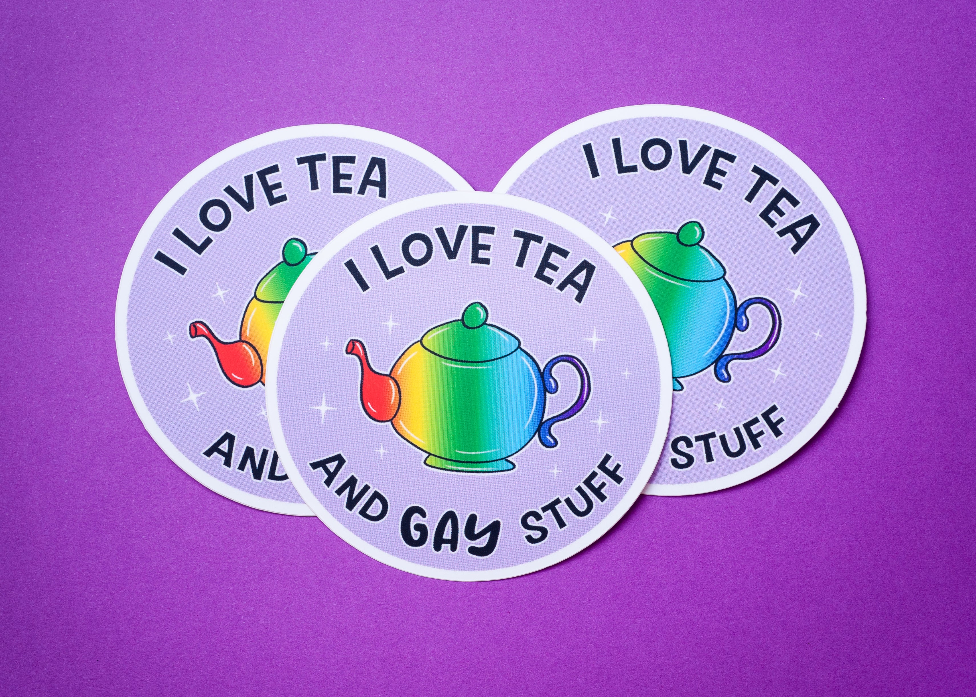 I Love Tea &amp; Gay Stuff sticker