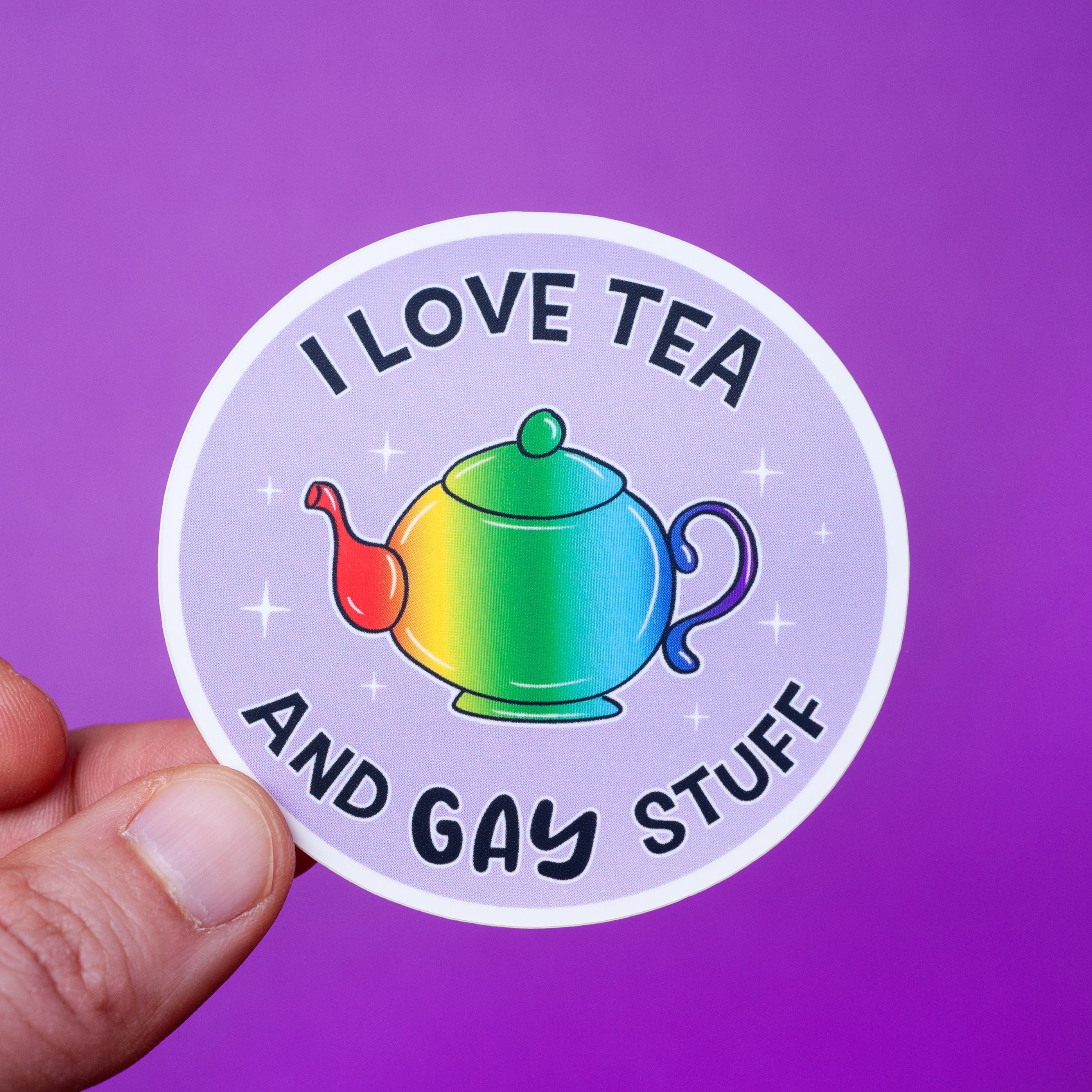 I Love Tea &amp; Gay Stuff sticker