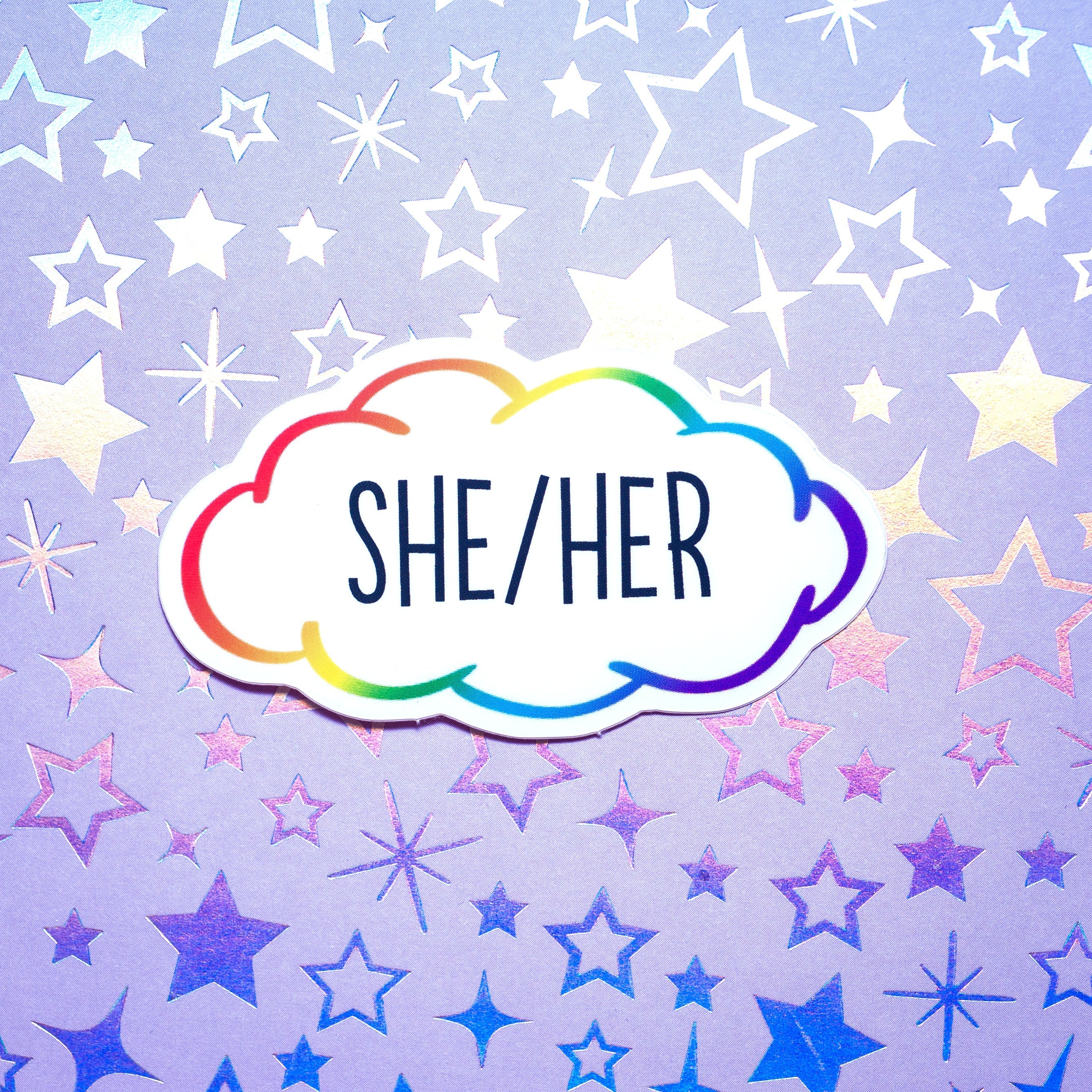 Pronoun stickers