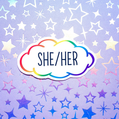Pronoun stickers