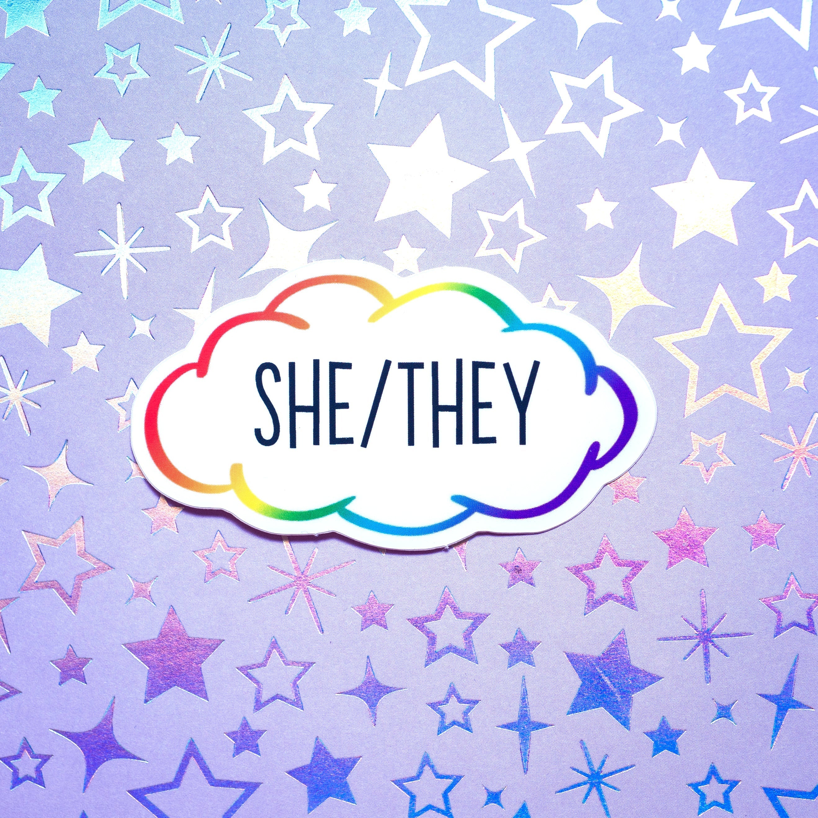Pronoun stickers