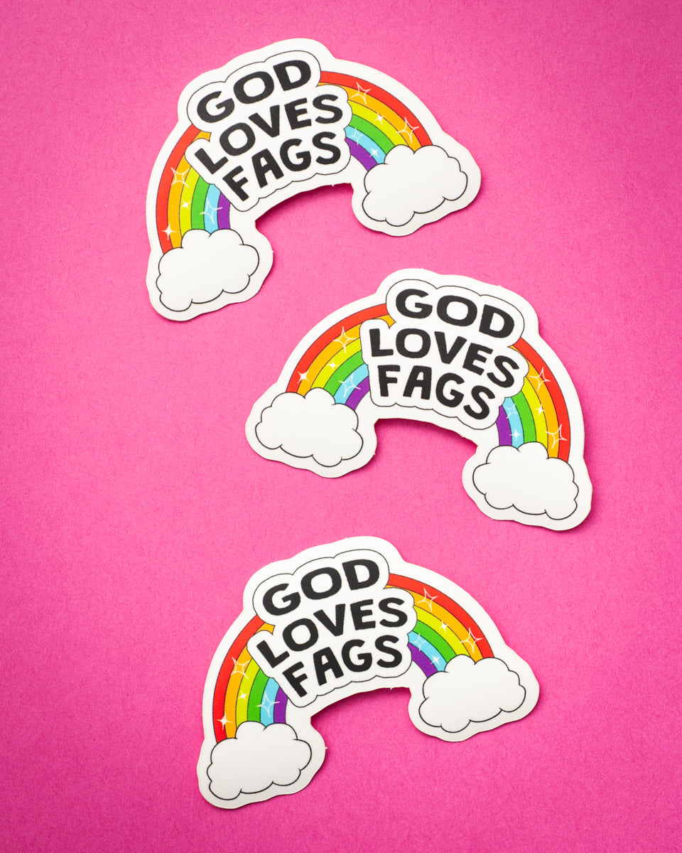 God Loves Fags sticker