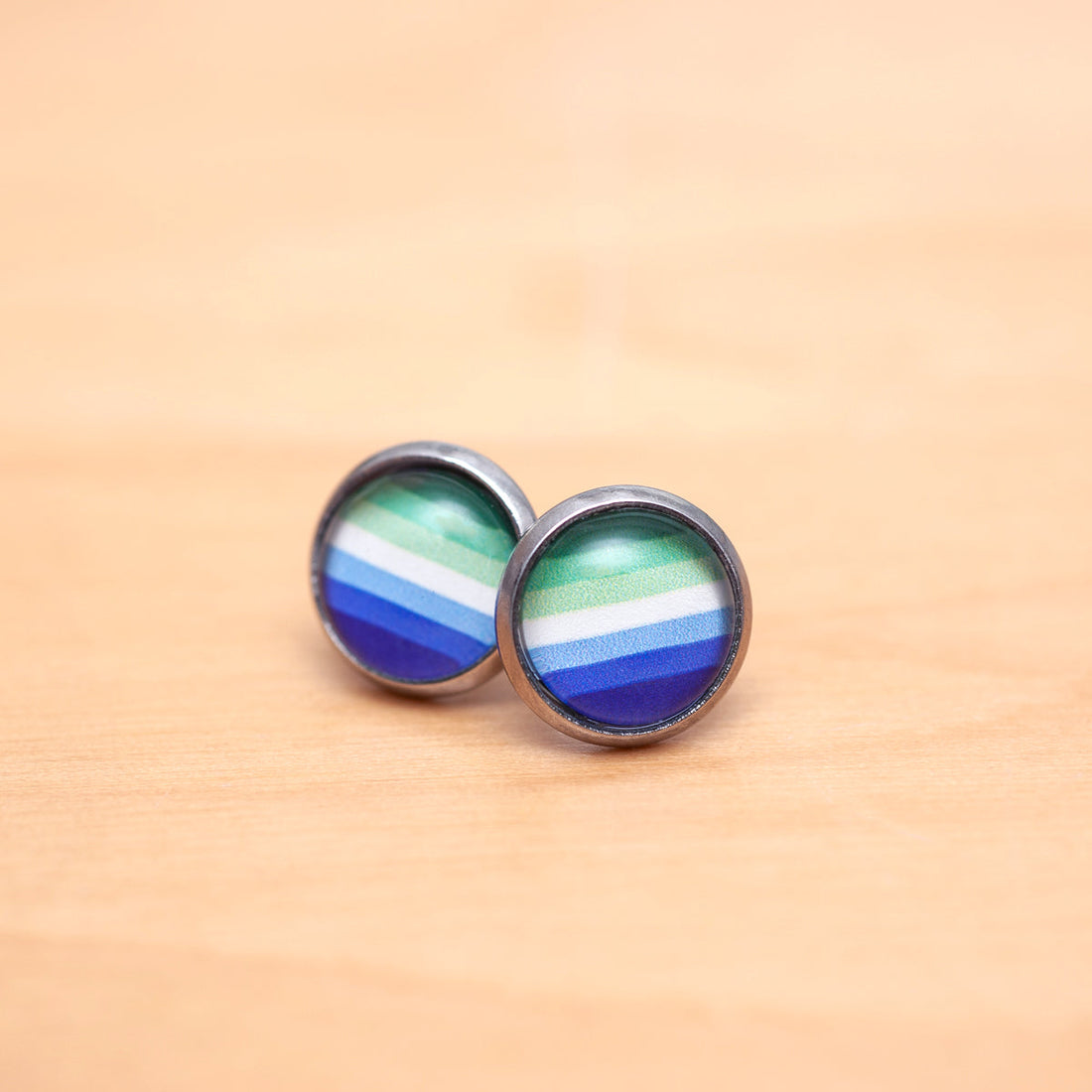 Gay men flag pride earrings - stud or dangle