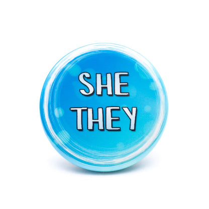 lgbtq she they pronoun buttons