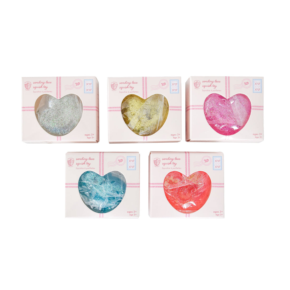 Glittery Heart Squishy - 5 Color Options, Daydream Society