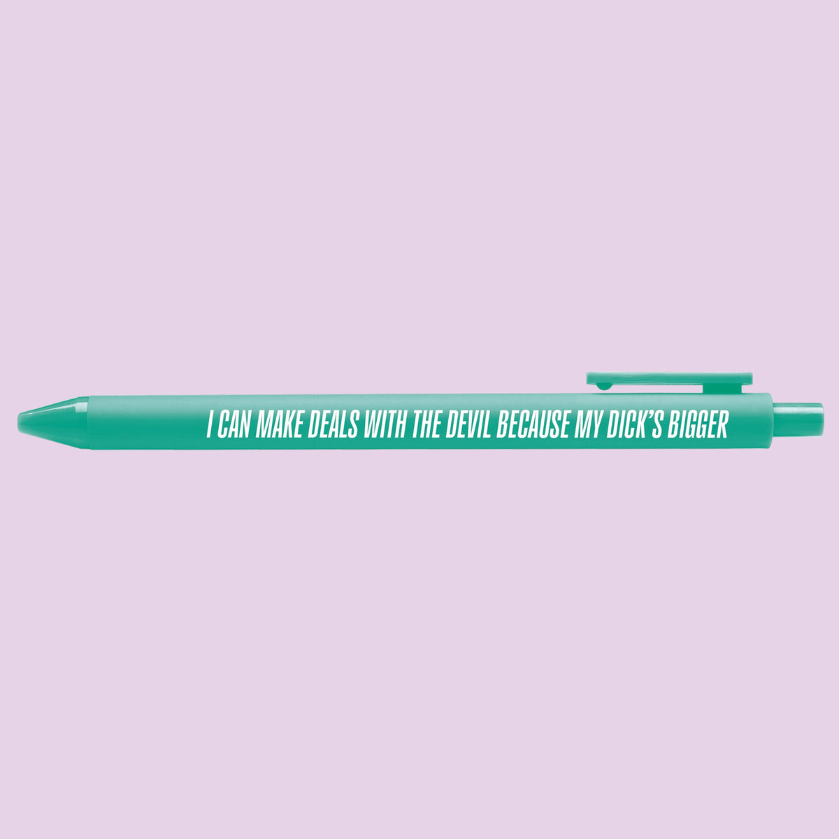 Deals With the Devil pen detail — teal barrel Showgirl era music era pen by MangoIllustrated
