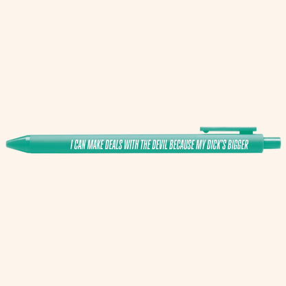 Deals With the Devil pen styled — funny Showgirl era desk pen by MangoIllustrated