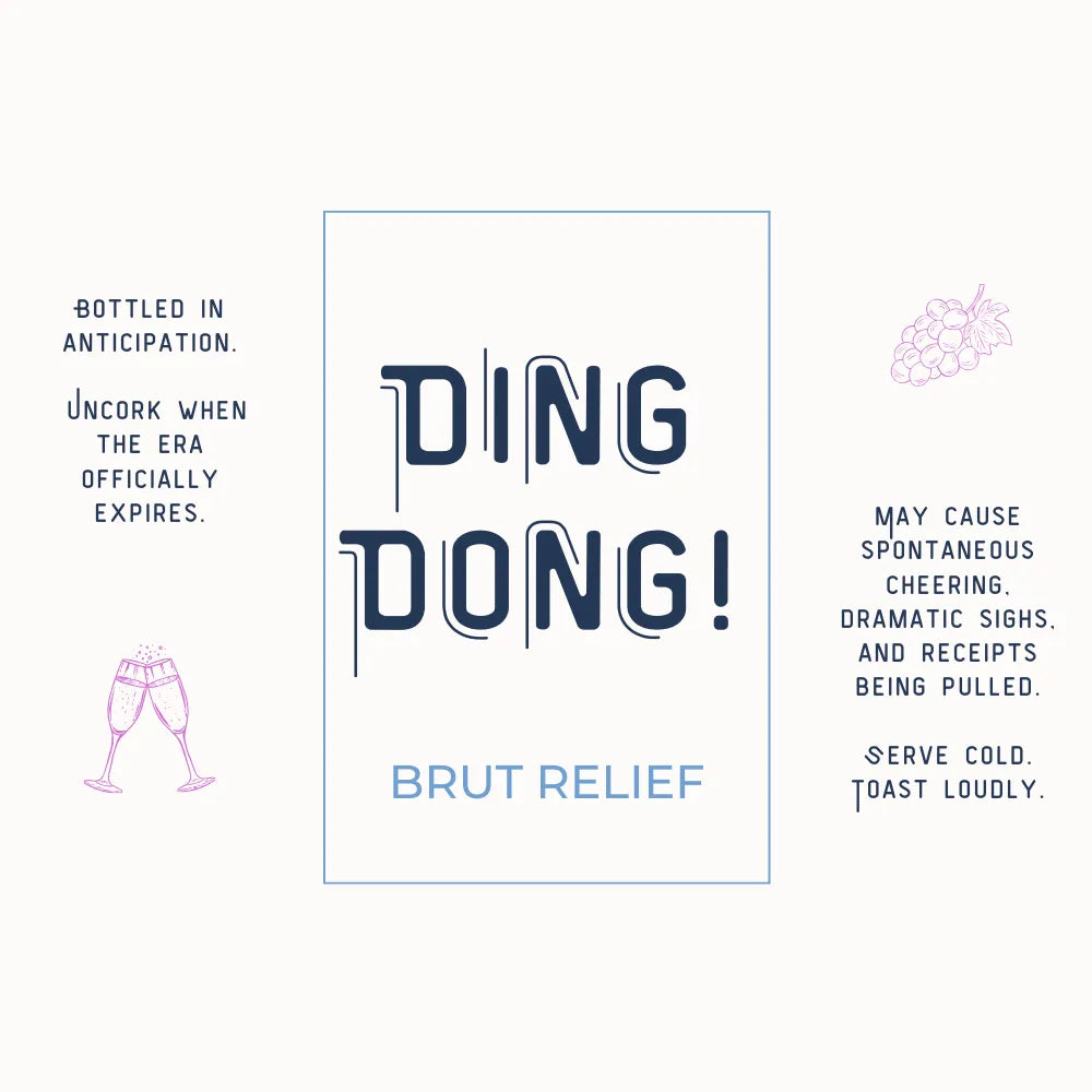 Ding Dong! Champagne / Wine Label for When It Happens