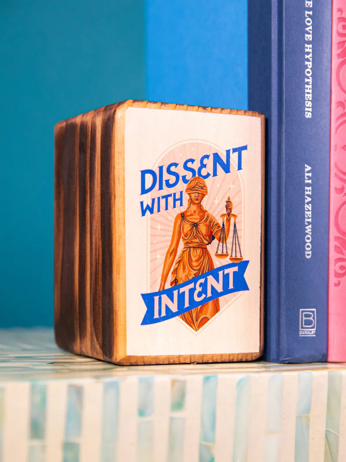 Protest Art Series, Single Wood Bookend