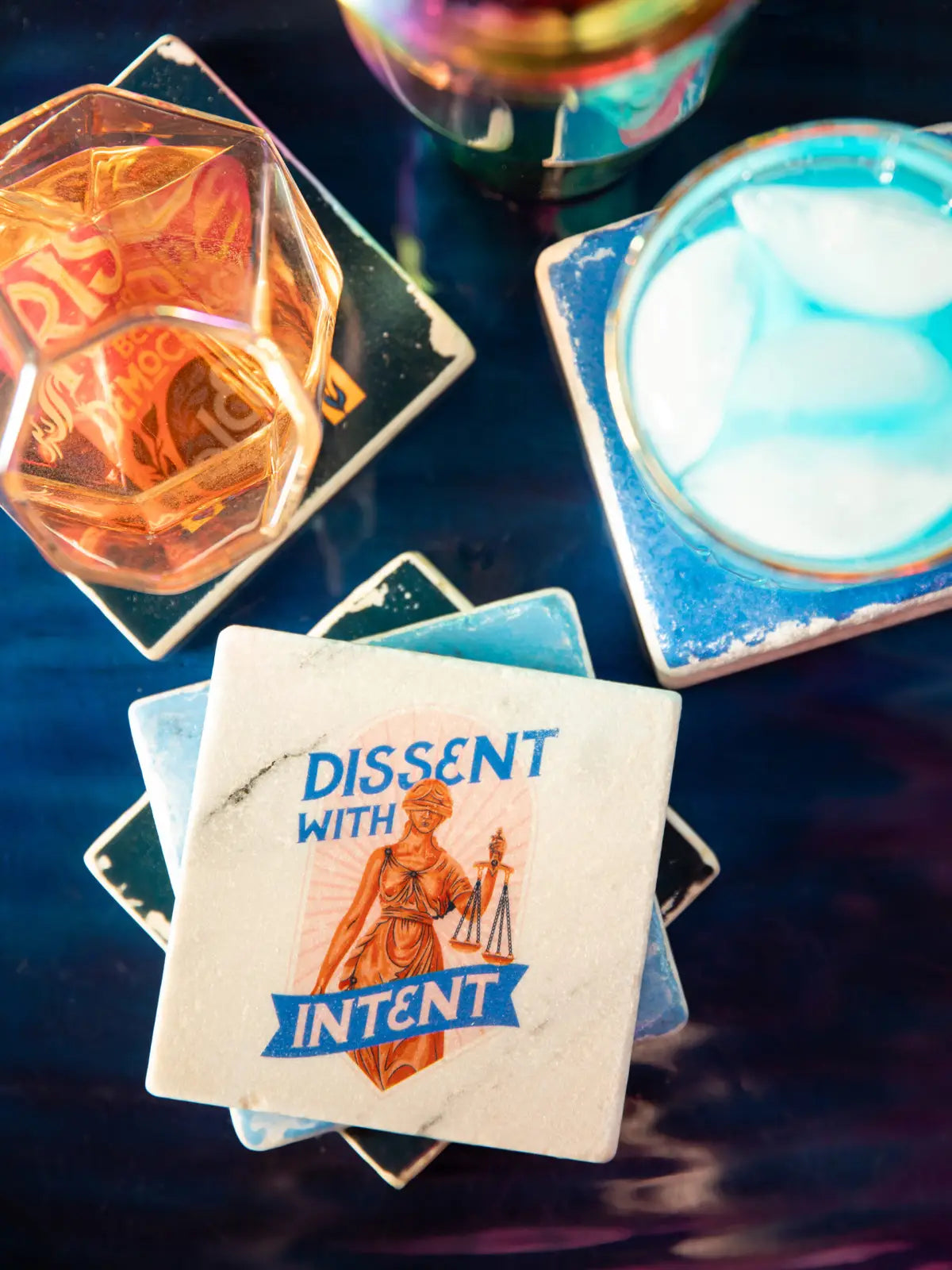 Protest Art Series Marble Coaster Set