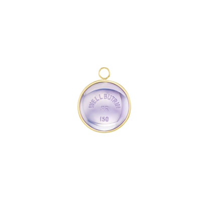 Gold Domed Lavender Quartz Wellbutrin Pendant