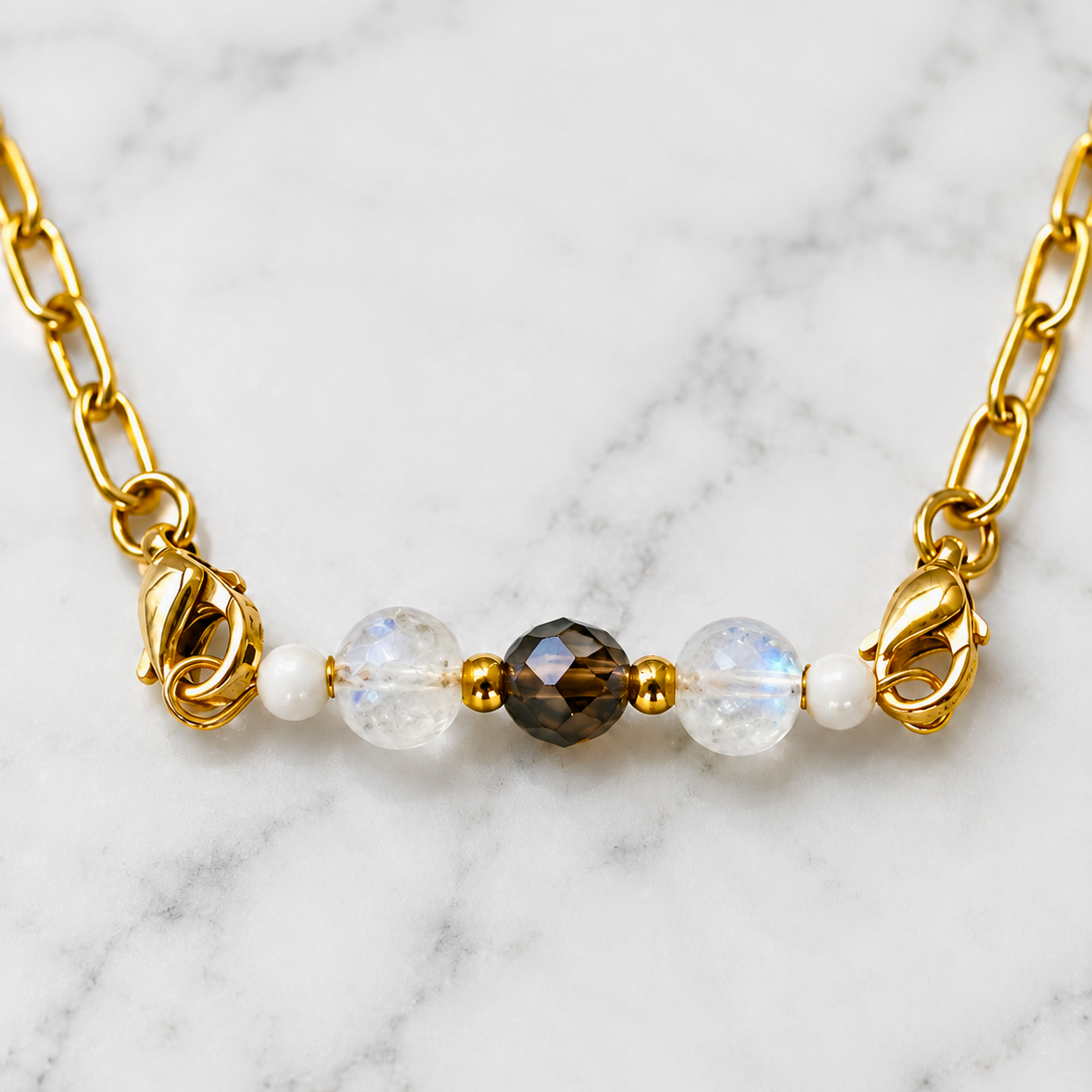 Dreams Interchangeable Ritual Bracelet | Handmade Amethyst &amp; Moonstone Crystal Bracelet