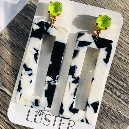 Black + White Acrylic Rectangles