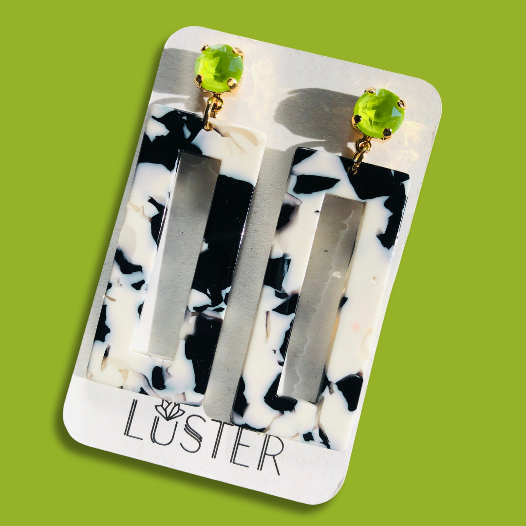 Black + White Acrylic Rectangles