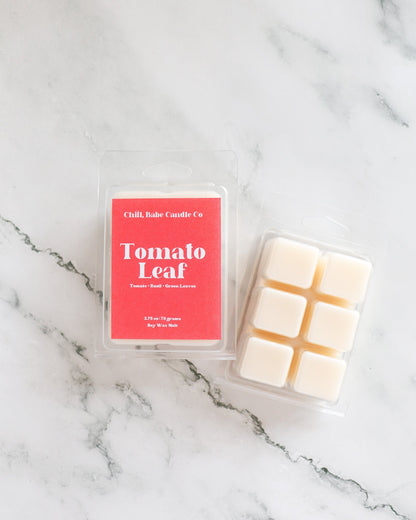 Tomato Leaf Wax Melt | Tomato + Basil + Green Leaves