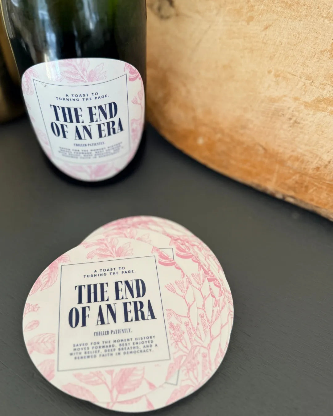 End of an Era Champagne / Wine Label for When It Happens
