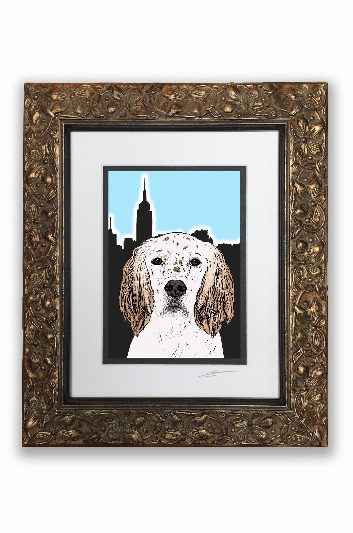 English Setter Pupart Portrait