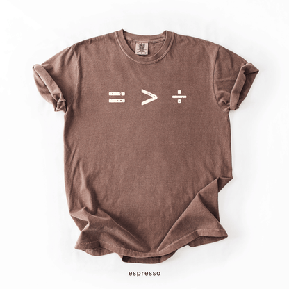 Equality Is Greater Than Division Graphic Tee, Social Justice Shirt