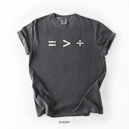 Equality Is Greater Than Division Graphic Tee, Social Justice Shirt
