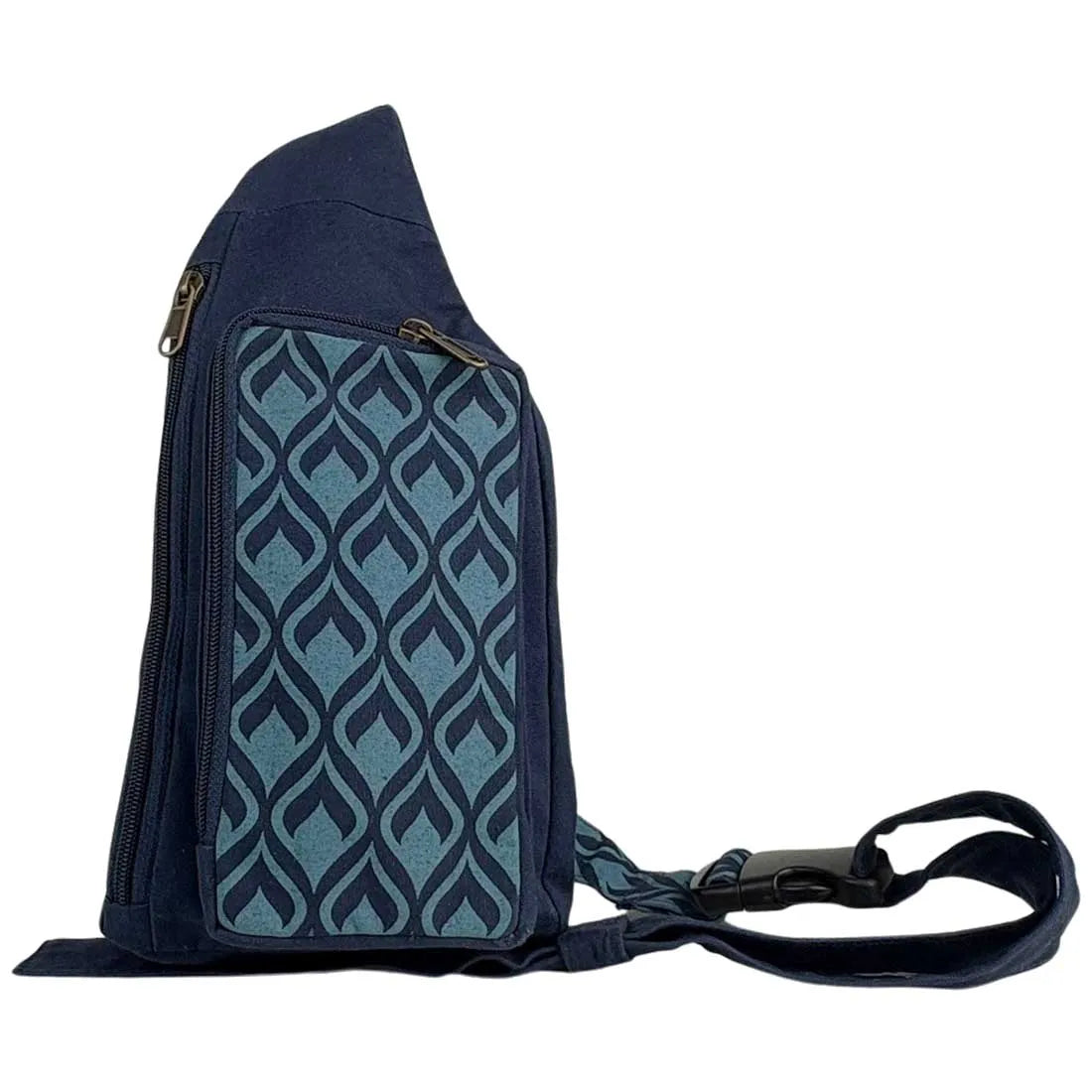 Canvas Mini Sling Backpack - Geometric Prints