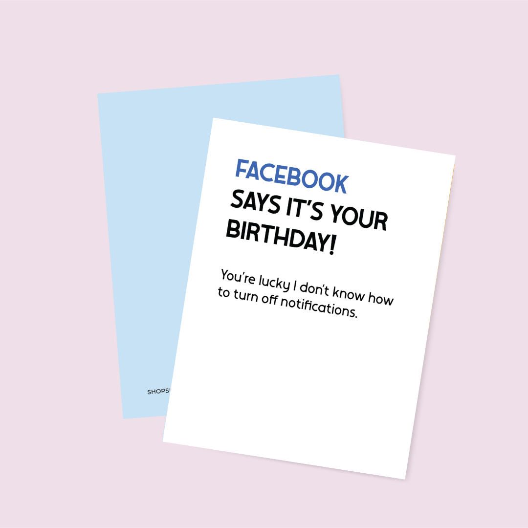 Facebook Birthday Card