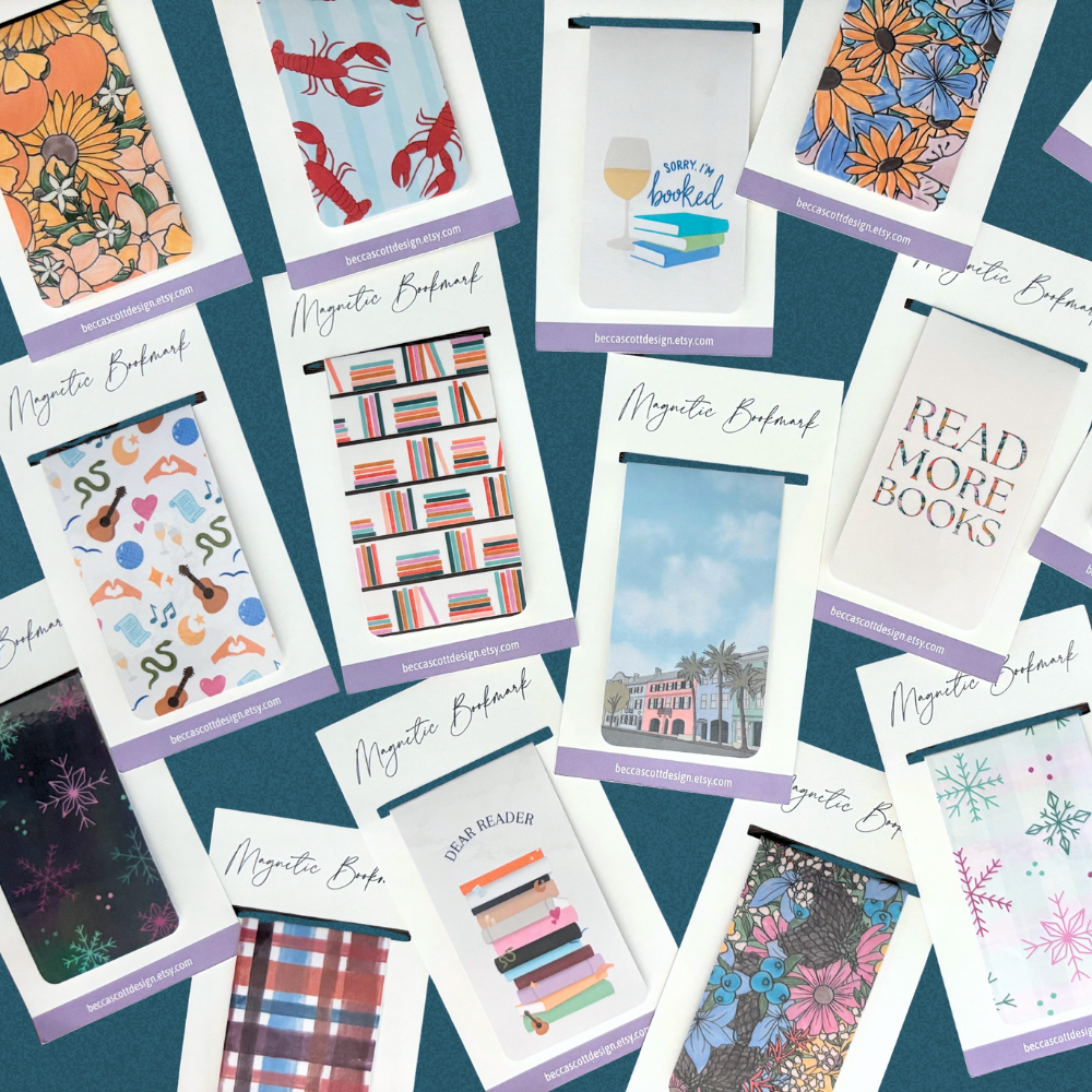 Rainbow Row Magnetic Bookmark