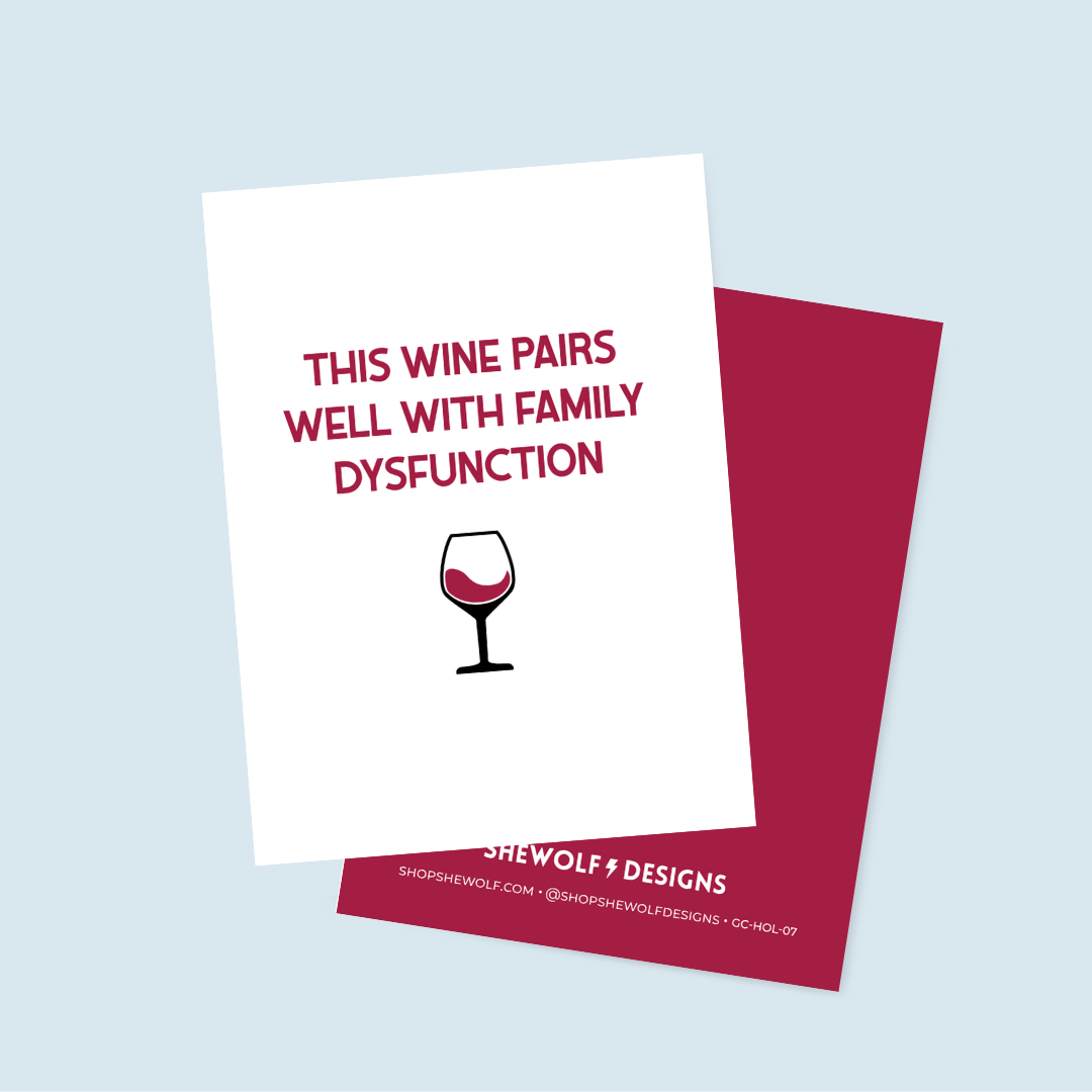 Wine &amp; Dysfunction Holiday Card