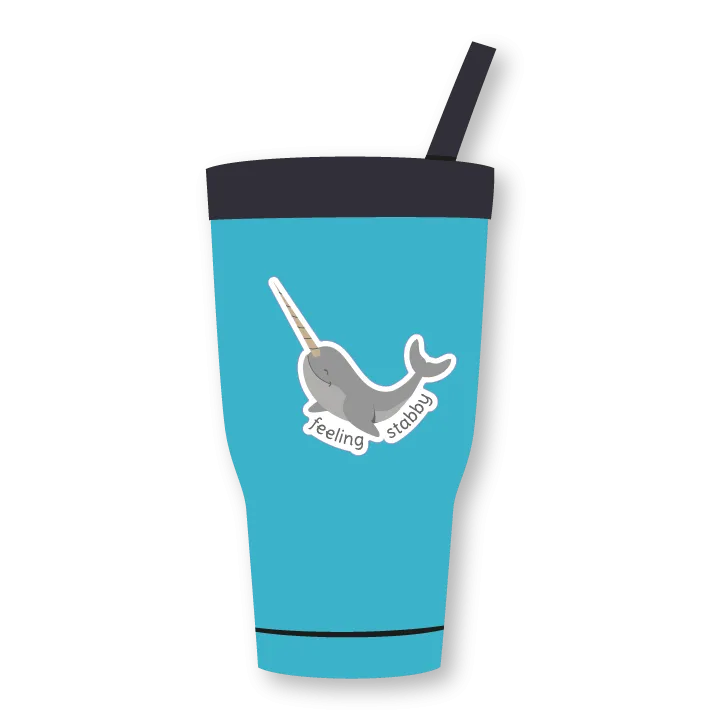 Feeling stabby narwhal sticker