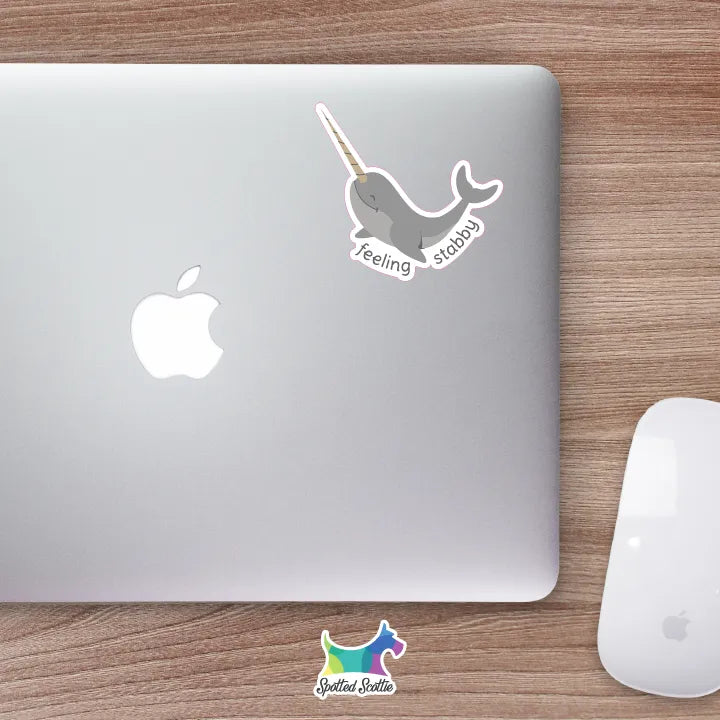 Feeling stabby narwhal sticker