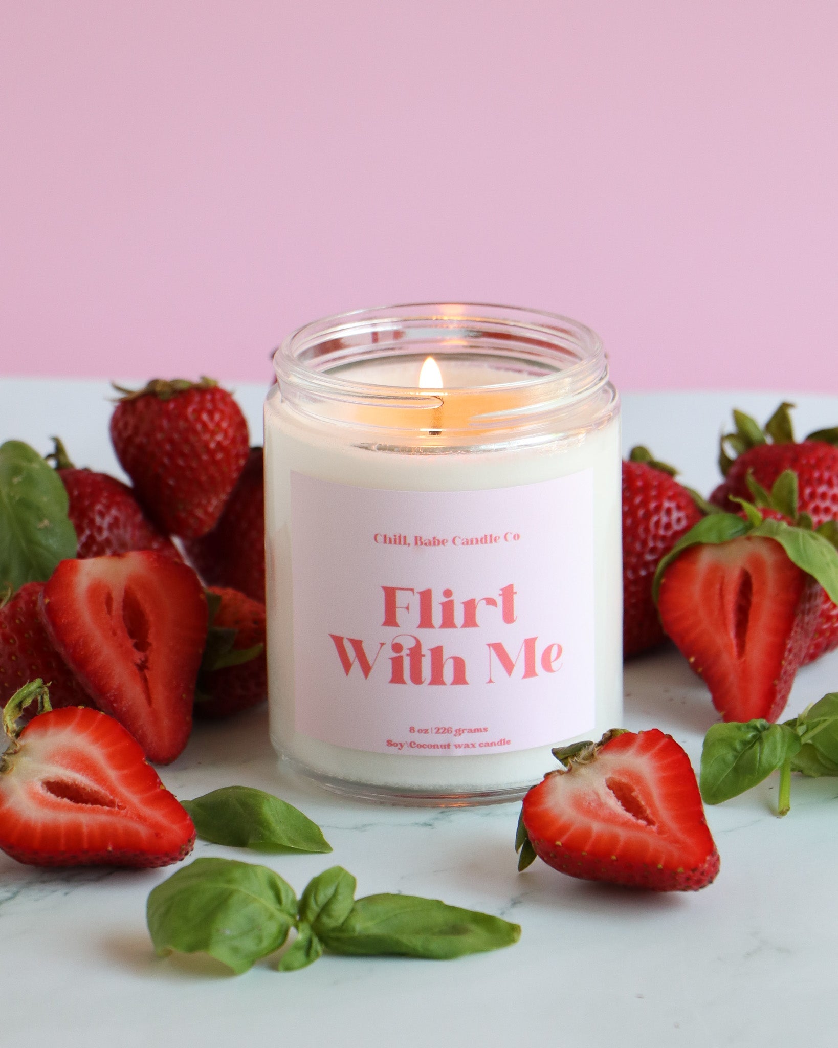 Candle labeled &