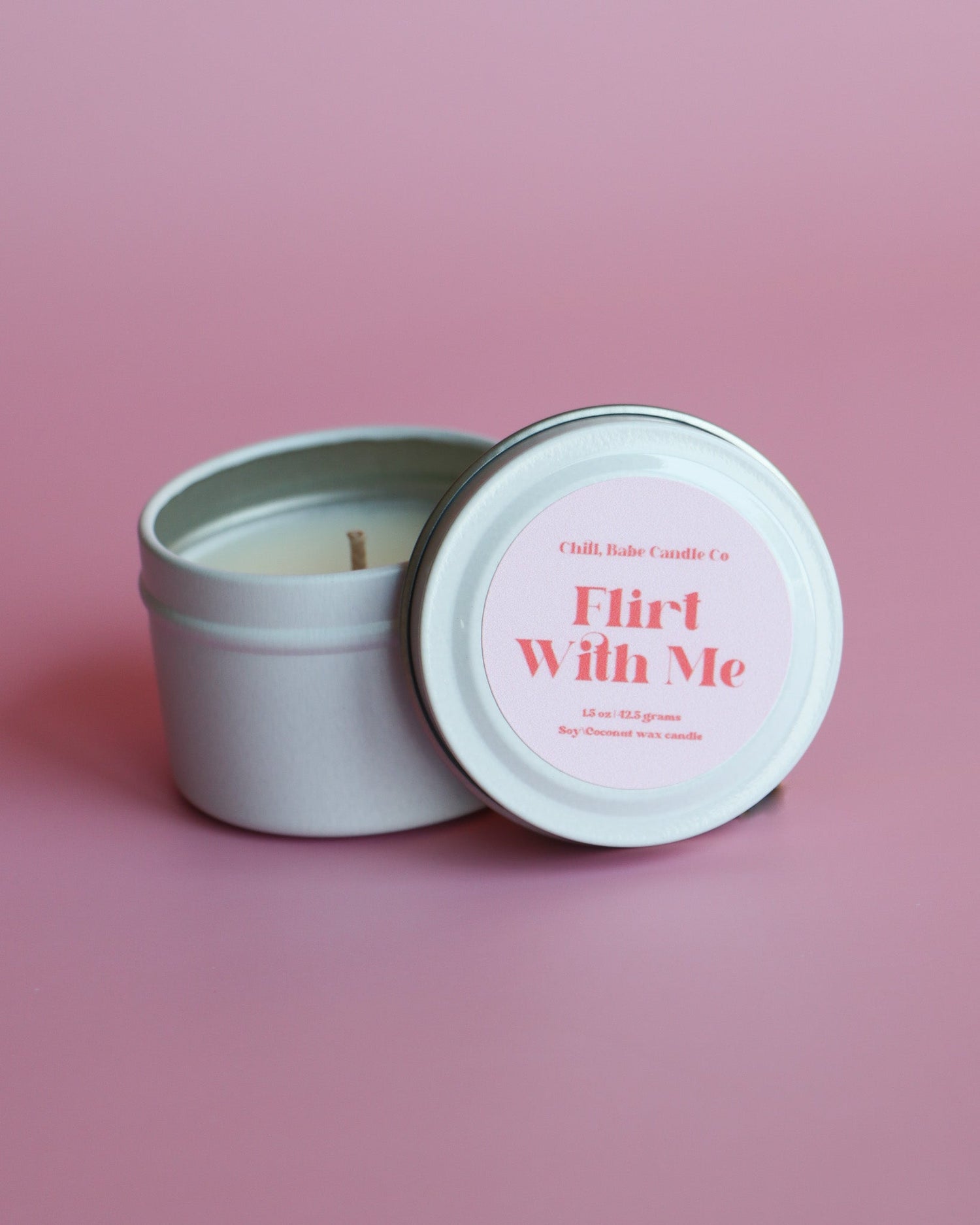 Candle in a tin with &
