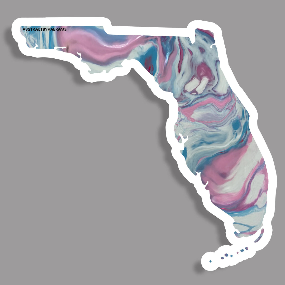 Florida State Shape Sticker - Trans Pride, Lesbian Pride and Progress Pride