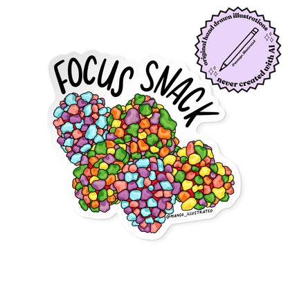 Focus Snack ADHD Illustrated Sticker